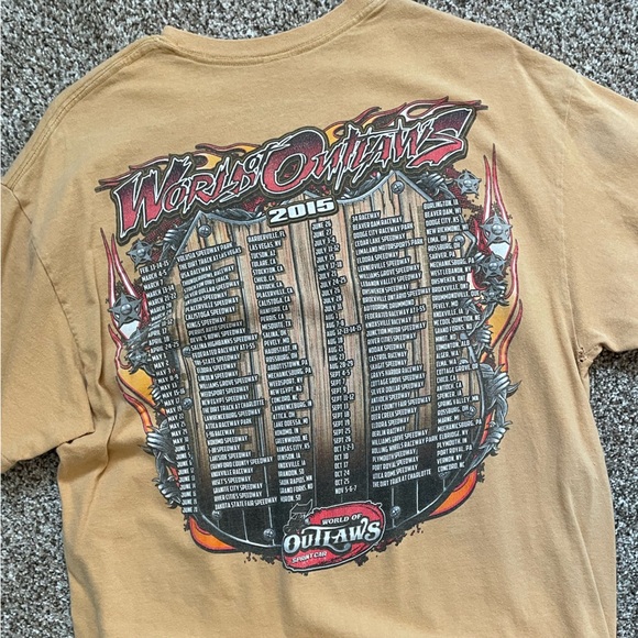 🩷World of Outlaws Tan Graphic Tee - Picture 2 of 2